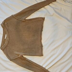 American Eagle Outfitters Brown Crew Neck Sweater